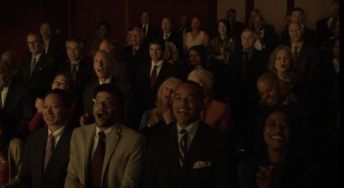 This is what an audience looks like after being told to react to a baton turning into a rose