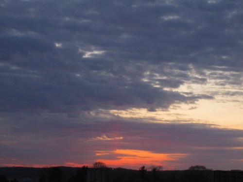 The sunset that appeared a few hours after Mom slipped away.